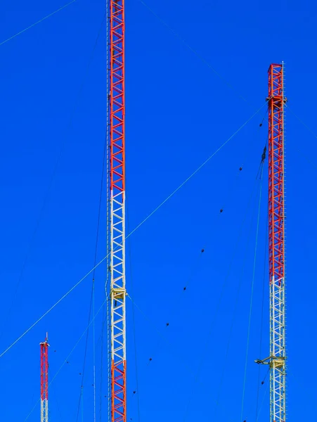 Torre Alta Tensão Fundo Céu — Fotografia de Stock