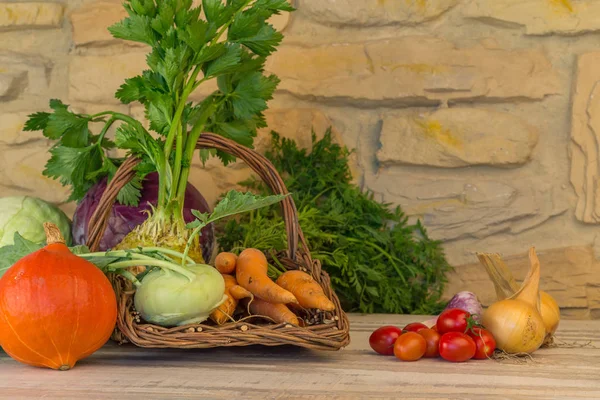 Ekologiska Livsmedel Frukt Och Grönsaker — Stockfoto