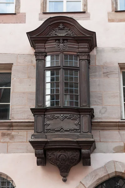 bay window on a old house in nuremberg