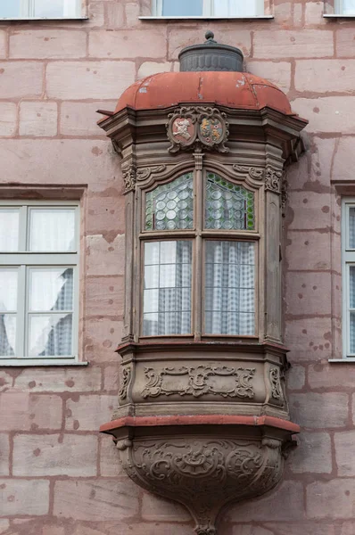 Oriel Old House Nuremberg — Stock Photo, Image