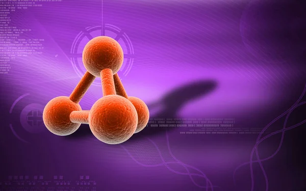 Digital Illustration Molekyler Färg Bakgrund — Stockfoto