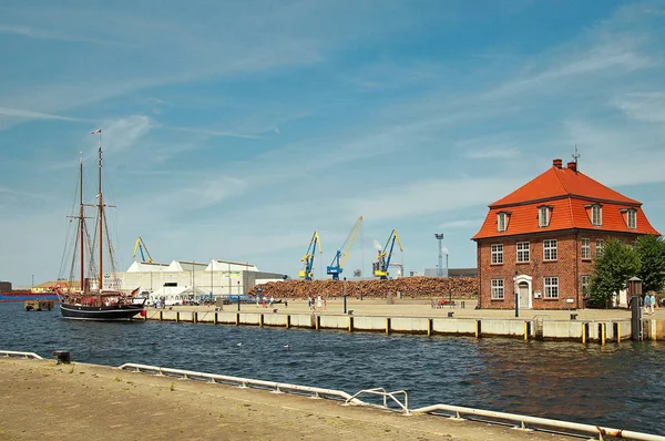 Hafen Hansestadt Wismar Deutschland Port Hanzestad Wismar Duitsland — Stockfoto