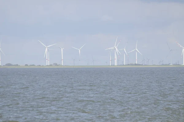 Turbinas Eólicas Energia Eólica Alternativa — Fotografia de Stock