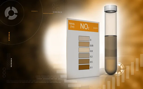 Digitale Illustratie Van Nitriettest Kleurenachtergrond — Stockfoto