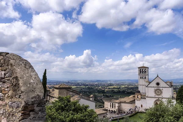 Vue Cathédrale San Rufino Depuis Les Remparts — Photo