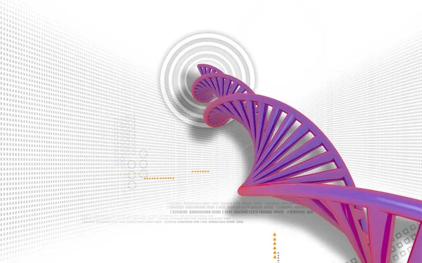 Ilustração Digital Estrutura Dna Fundo Colorido — Fotografia de Stock