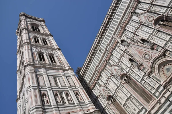 Campanile Giotto Florence Cathedral Tower Clock Tower Campanile Tuscany Italy — стоковое фото