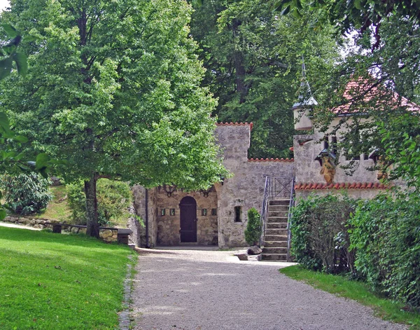 Vista Panorâmica Majestosa Arquitetura Medieval Castelo — Fotografia de Stock