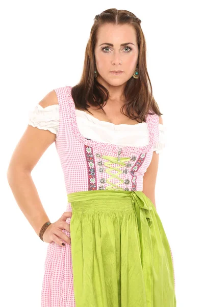 Porträt Einer Frau Dirndl — Stockfoto