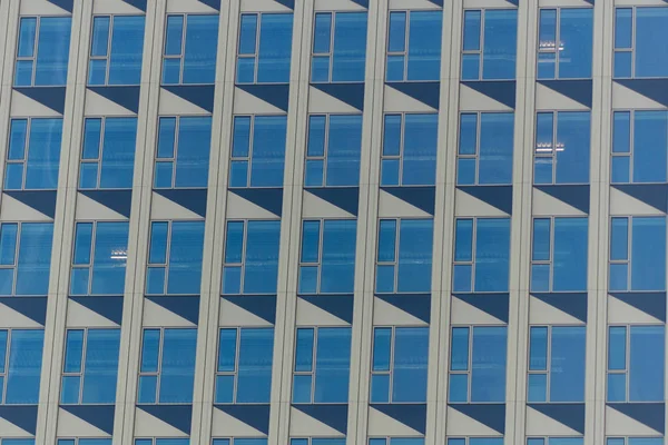 Vue Panoramique Urbaine Façade Des Gratte Ciel Modernes — Photo