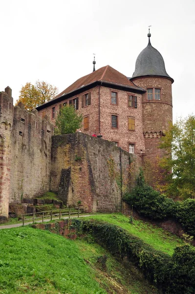 Malebný Pohled Majestátní Středověkou Hradní Architekturu — Stock fotografie