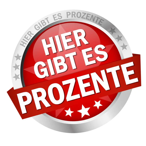 Taste Mit Banner Gibt Prozentsätze — Stockfoto