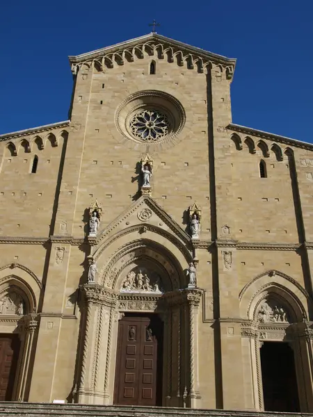 Arezzo Die Gotische Kathedrale Des Heiligen Donatus — Stockfoto