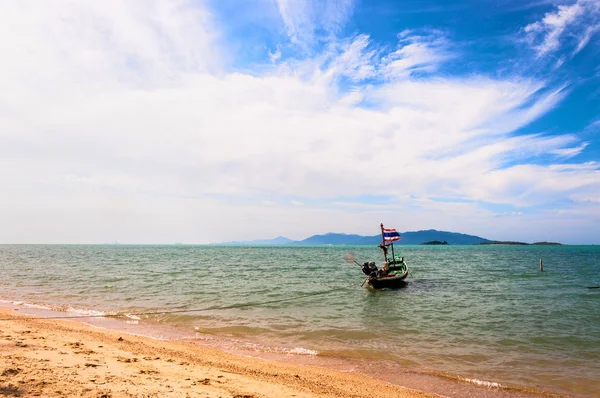 Mar Tropical Costa Barco Koh Samui Golfo Tailândia — Fotografia de Stock