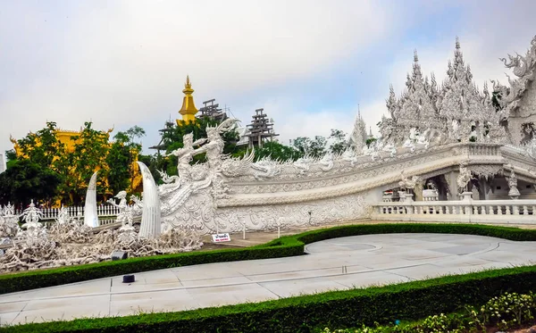 Wat Rong Khun Chiang Rai Tailandia Hermoso Templo Integración Arquitectura — Foto de Stock