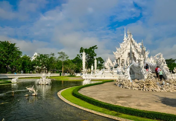 Wat Rong Khun Chiang Rai Tailandia Hermoso Templo Integración Arquitectura — Foto de Stock