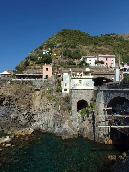 Riomaggiore Yksi Kaupungeista Cinque Terre Italiassa — kuvapankkivalokuva