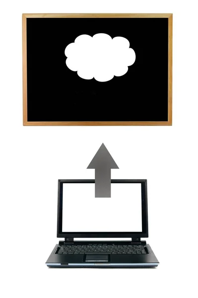 Bilgisayar Bulut Depolamasının Kavramsal Görüntüsü — Stok fotoğraf