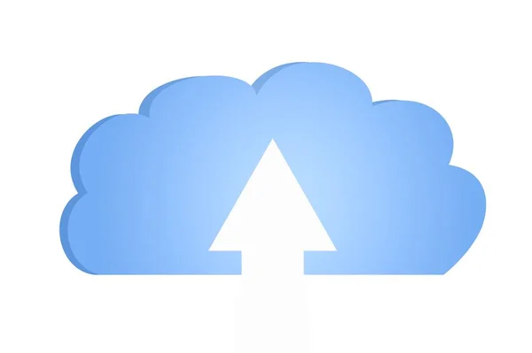 Ein Konzeptionelles Bild Der Computer Cloud Speicherung — Stockfoto