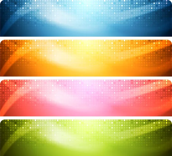 Colorful Vector Banners Tech Template — Stockfoto