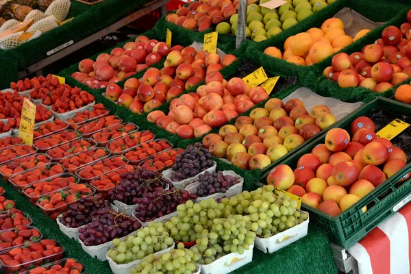 Fruit Markt Wekelijkse Markt Voeding Voeding Vitamine Vitaminen Fruit Fruit — Stockfoto