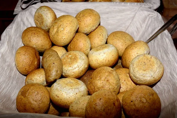 Soletrar Farinha Trigo Rolos Migalhas Pão Simila — Fotografia de Stock