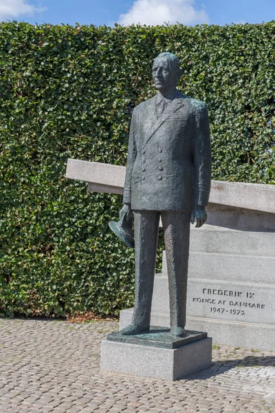 Estátua Rei Frederik Porto Copenhaga — Fotografia de Stock