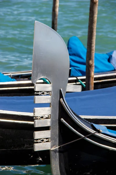 Lodě Molu Přístavu Benátky — Stock fotografie