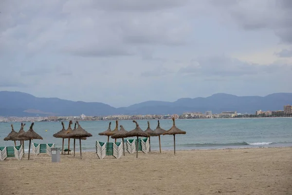 Самотній Пляж Пальма Мальорка Іспанія — стокове фото