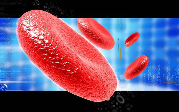 Illustrazione Digitale Delle Cellule Del Sangue Sullo Sfondo Colori — Foto Stock