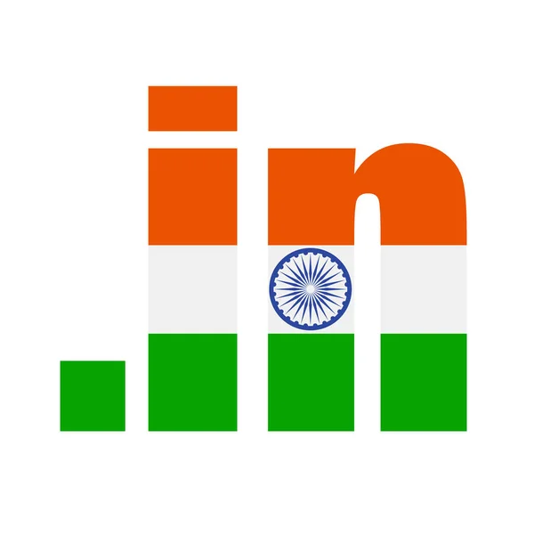 Доменному Реєстрі Логотип Призначений Реєстрації Індіанських Доменів — стокове фото