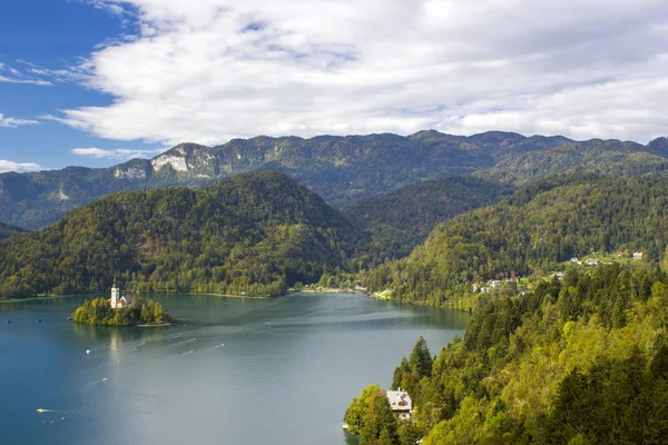Vue Panoramique Lac Bled Slovénie Europe — Photo