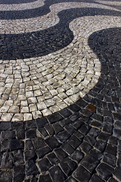 Pavimento Portugués Calcada Portuguesa Pavimento Estilo Tradicional — Foto de Stock