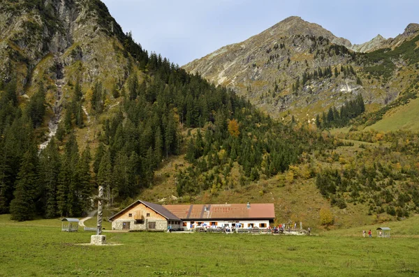 Vue Panoramique Sur Paysage Alpin Majestueux — Photo