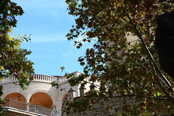 Hus Fasader Spanien Arkitektur Koncept — Stockfoto