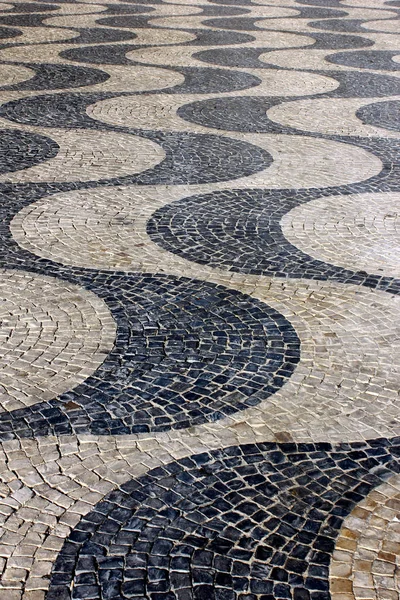 Portugiesisches Pflaster Calcada Portuguesa Traditionelles Pflaster — Stockfoto