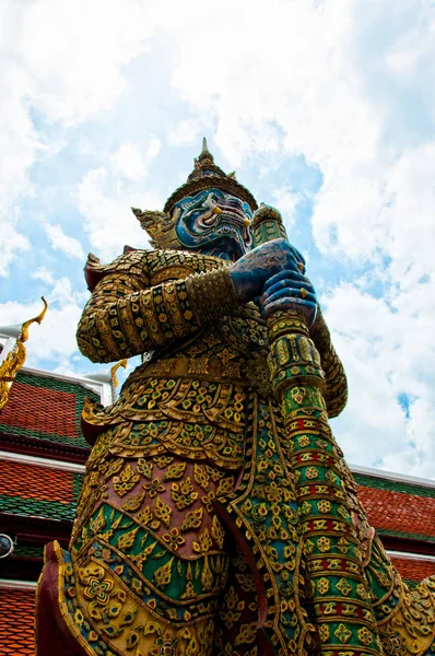 Estatua Del Guardián Bangkok Grand Palace Tailandia —  Fotos de Stock