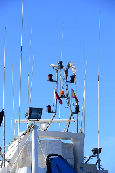 Alicante Spain Port Sea Mediterranean Sea Ships Radio Antenna — Stock Photo, Image