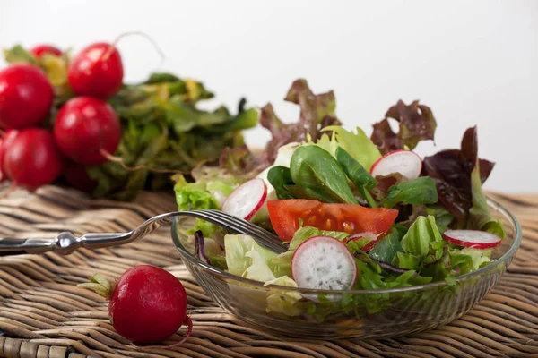 Close Salada Mista Fresca — Fotografia de Stock