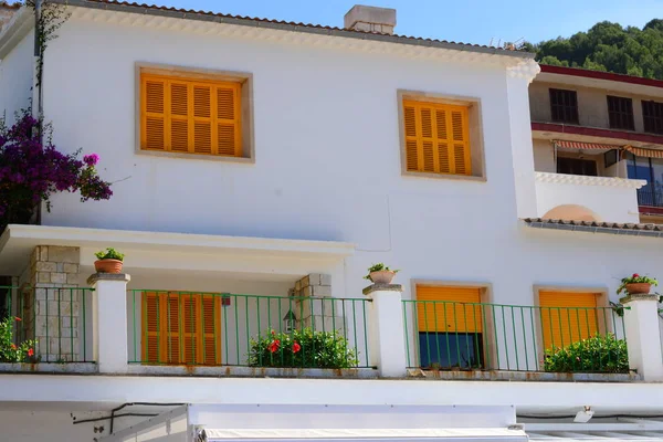 House Facades Mallorca Soller Παραλία Ισπανία — Φωτογραφία Αρχείου