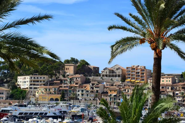 Mallorca Soller Beach Port Ships Boats Spain — Stock Photo, Image