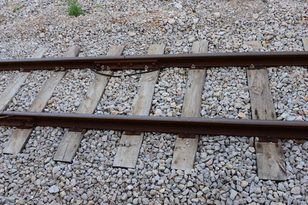 Railroad Tracks Railways Track Train Spain Soller Mallorca — Stock Photo, Image