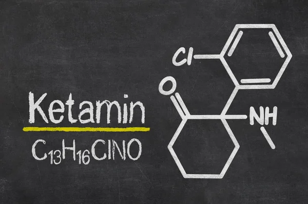 Шифер Химической Формулой Кетамина — стоковое фото