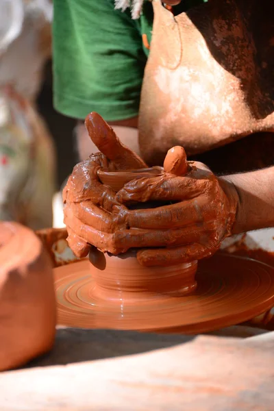 Kerámia Kézzel Készített Váza Kézműves Munka — Stock Fotó
