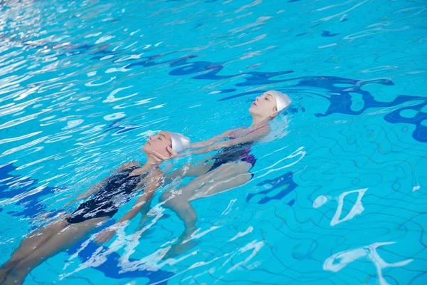 Acción Ayuda Rescate Escuela Natación Piscina — Foto de Stock