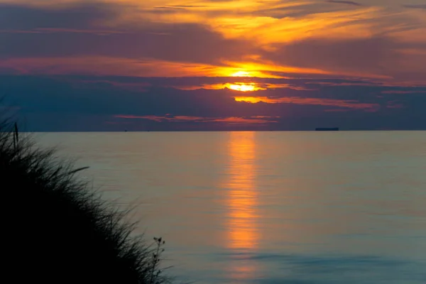北海的落日 — 图库照片