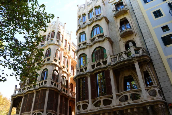 Σπίτι Προσόψεις Στην Ισπανία Αρχιτεκτονική Έννοια — Φωτογραφία Αρχείου