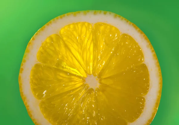 Fresh Lemon Green Background — Stock Photo, Image