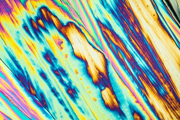 Polarize Işık Kristalleri Mikroskobik Hücre Dokusu — Stok fotoğraf