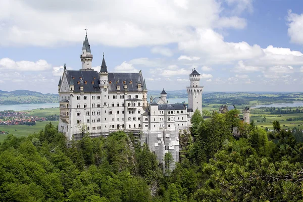 Hrad Neuschwanstein Německu — Stock fotografie